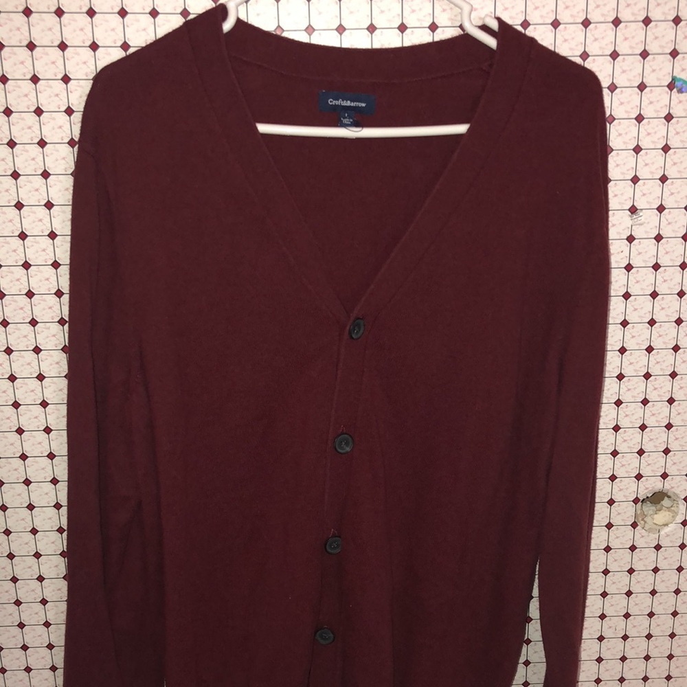 Men’s Large Maroon Cardigan